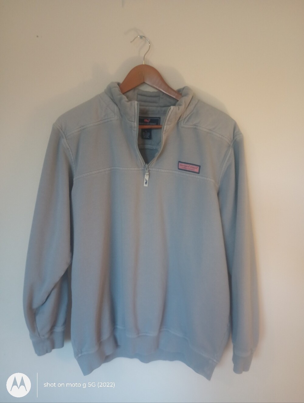 Vineyard Vines Men’s Light Gray Half-Zip Pullover